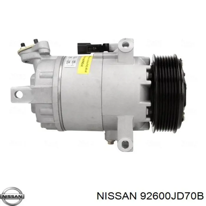Compresor de aire acondicionado 92600BR70A Renault (RVI)
