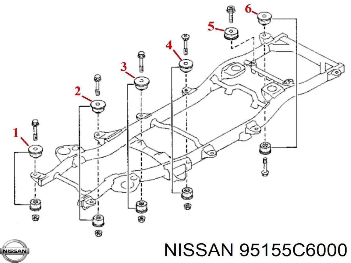 Cojín de bastidor Nissan/Infiniti 95155C6000 precio, desde 8,09 EUR