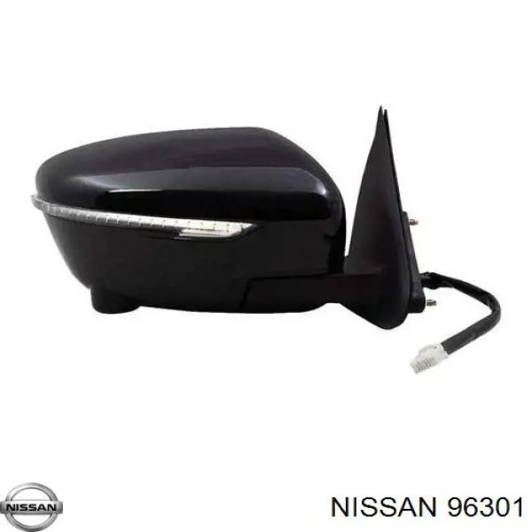 96301 Nissan espejo retrovisor derecho