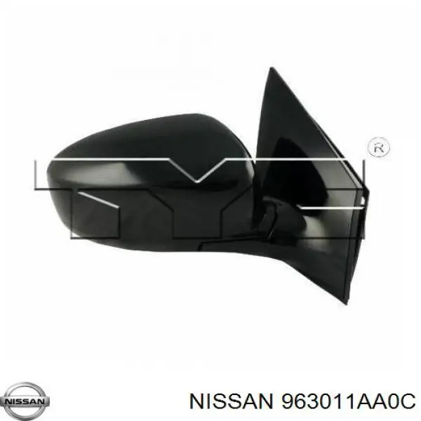 963011AA0C Nissan espejo retrovisor derecho