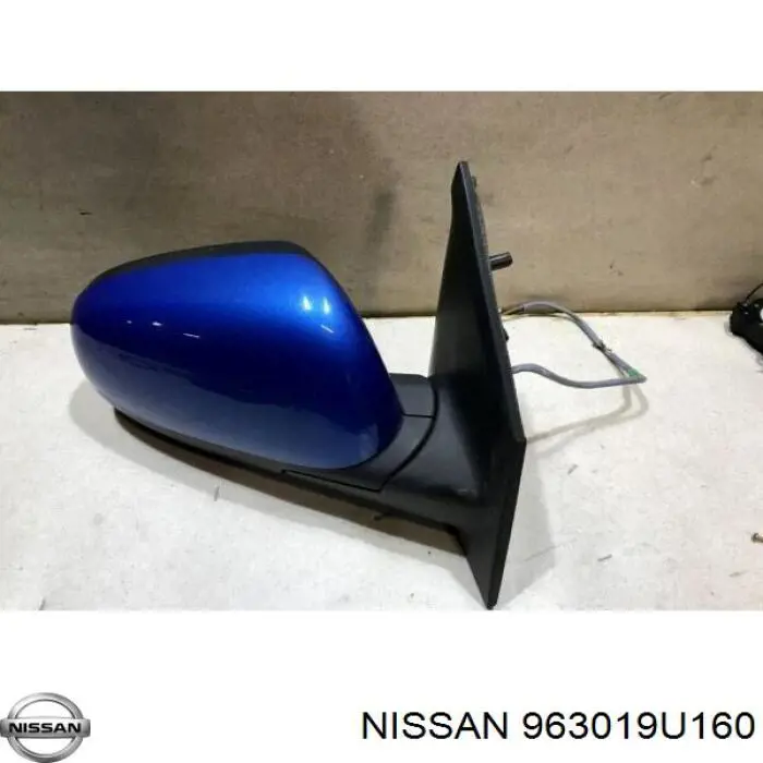 963019U160 Nissan espejo retrovisor derecho