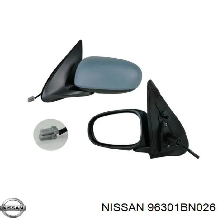 96301BN025 Nissan espejo retrovisor derecho