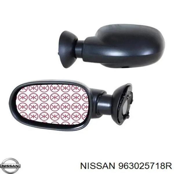 963025718R Nissan espejo retrovisor izquierdo