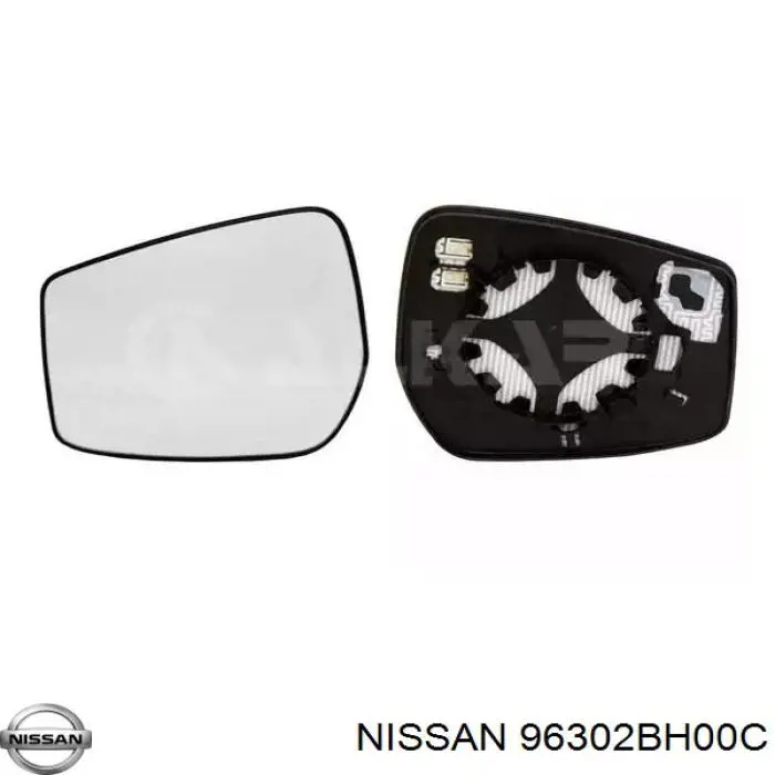 96302BH00C Nissan espejo retrovisor izquierdo