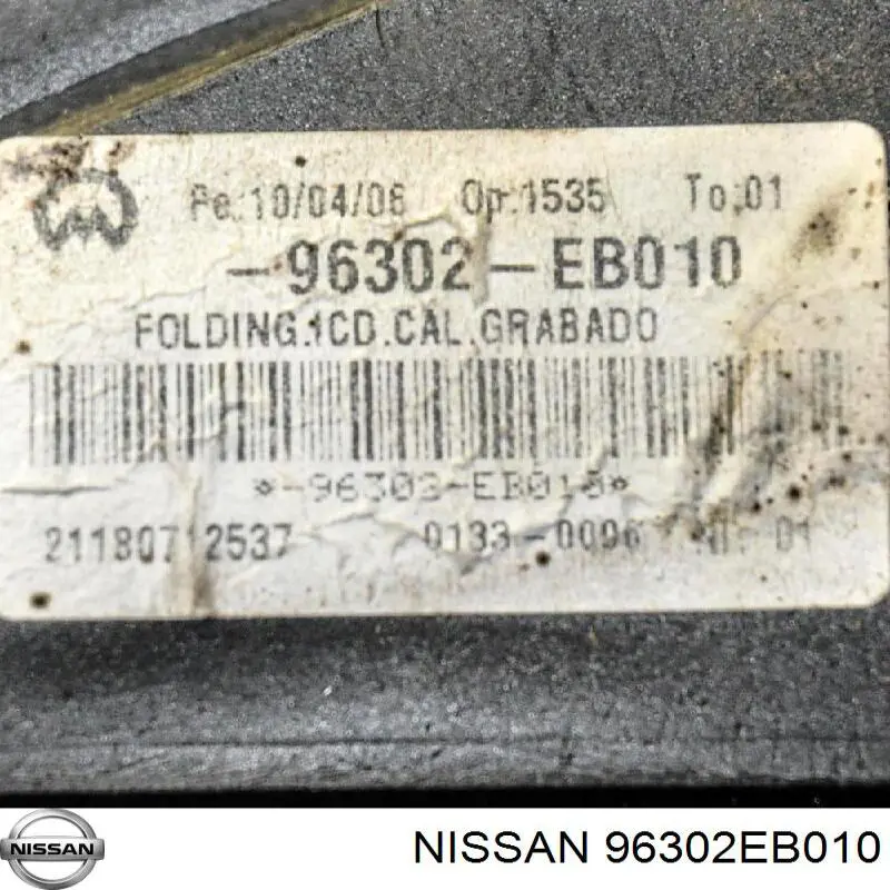 Comprar 96302EB010 Nissan/Infiniti Espejo de retrovisor izquierdo