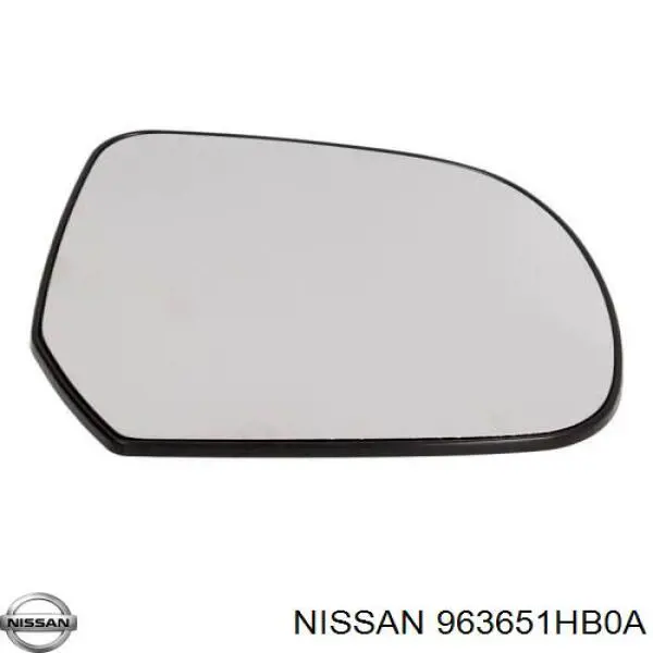 963651HK5A Nissan cristal de espejo retrovisor exterior derecho