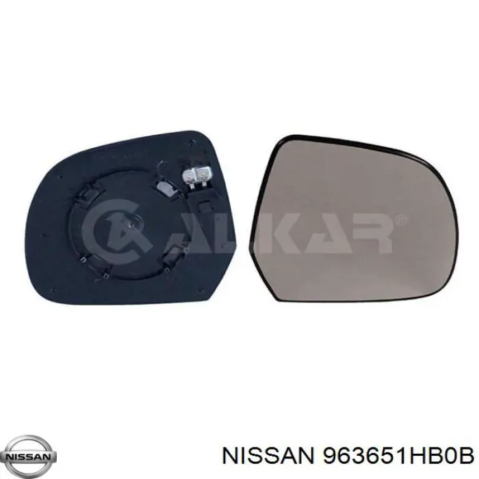 Cristal de retrovisor exterior derecho para Nissan Micra (CK12E)