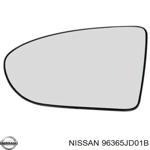 96365JD01B Nissan cristal de espejo retrovisor exterior izquierdo