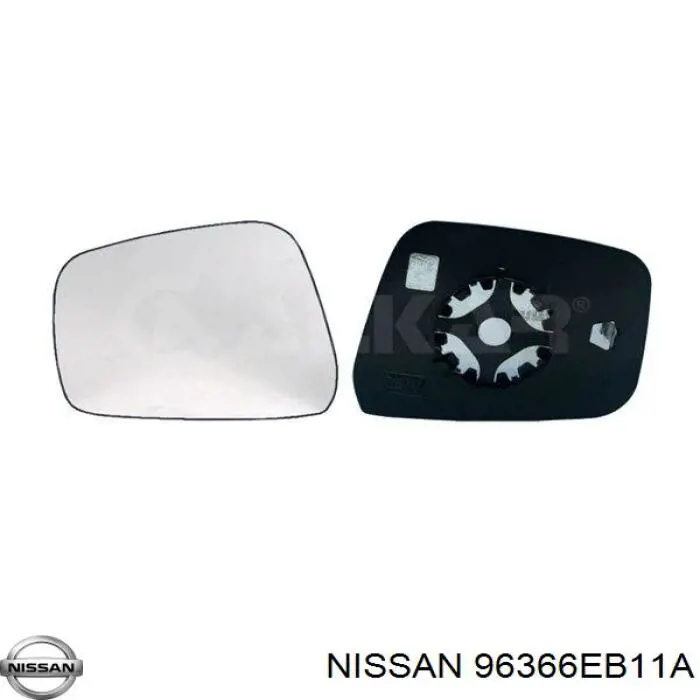 Cristal de espejo retrovisor exterior izquierdo Nissan/Infiniti 96366EB11A precio, desde 38,23 EUR
