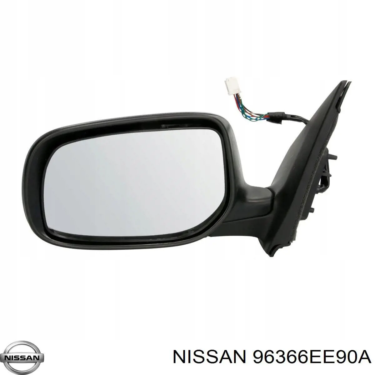 96366EE90A Nissan cristal de espejo retrovisor exterior izquierdo