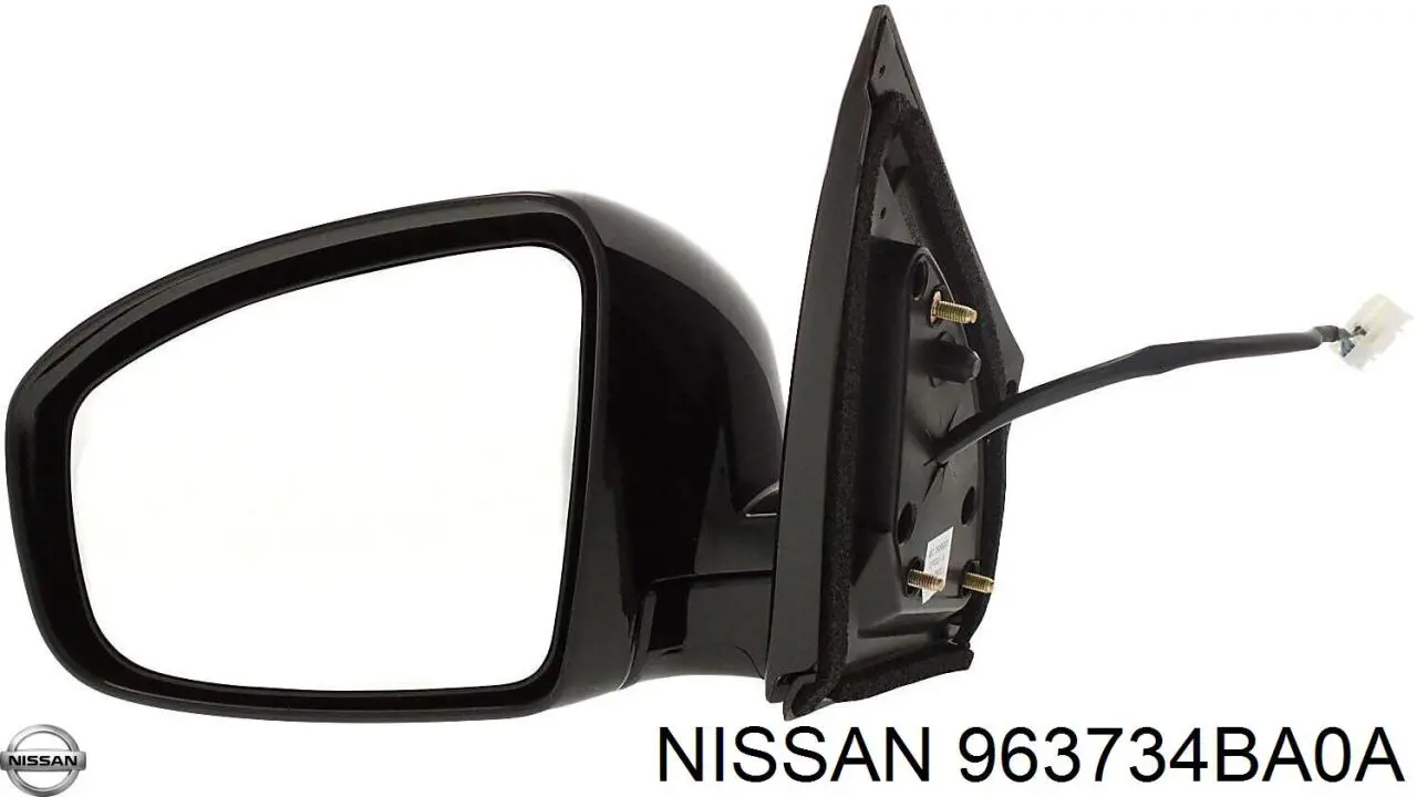 963734BA0A Nissan cubierta de espejo retrovisor derecho