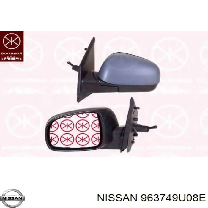 Cubierta del retrovisor del conductor para Nissan Note (E11)
