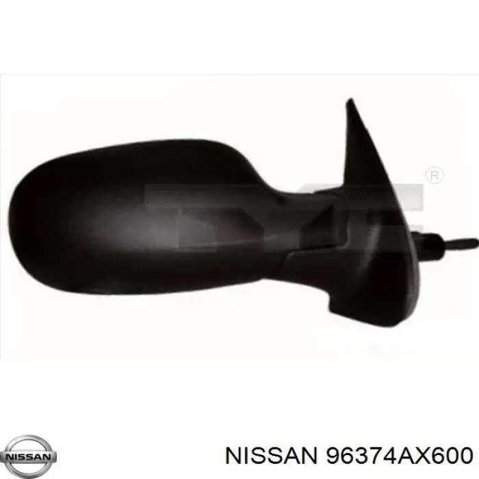 Cubierta del retrovisor del conductor Nissan Micra (K12)