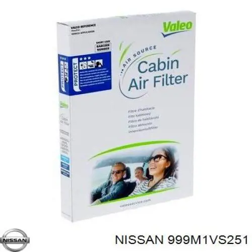 999M1VS251 Nissan filtro habitáculo