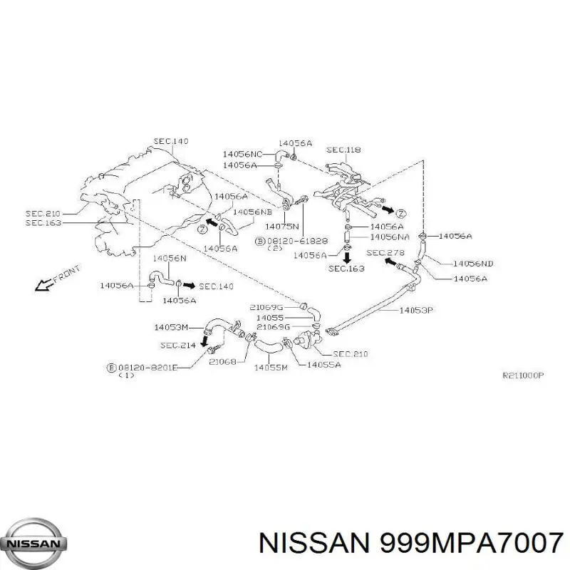 Sellador de cárter de aceite para Nissan Qashqai (J10)