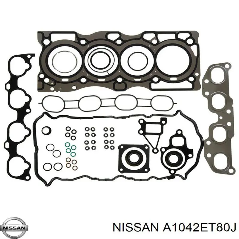 A1042ET80J Nissan juego de juntas de motor, completo, superior