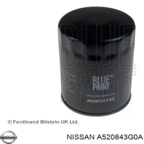 A520843G0A Nissan filtro de aceite