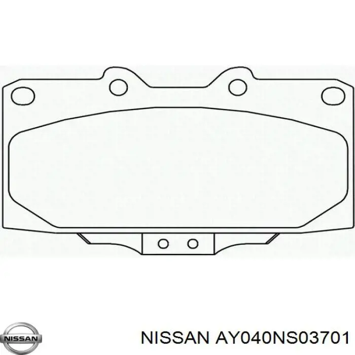 AY040NS03701 Nissan pastillas de freno delanteras