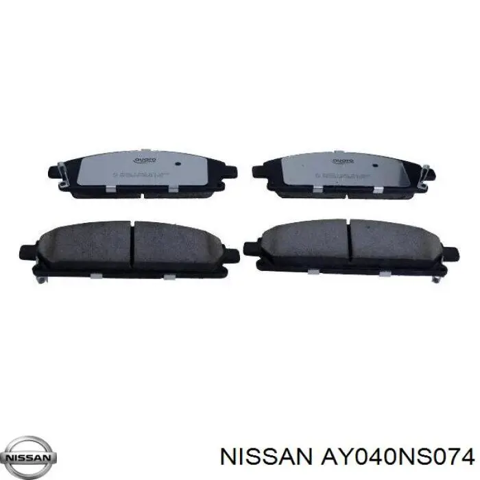 AY040NS074 Nissan pastillas de freno delanteras