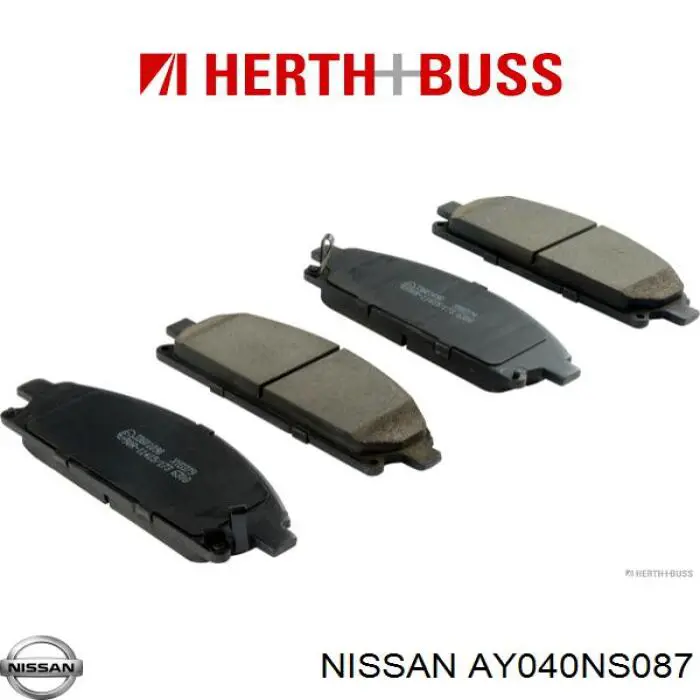 AY040NS087 Nissan pastillas de freno delanteras