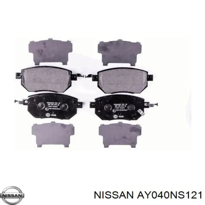 AY040NS121 Nissan pastillas de freno delanteras