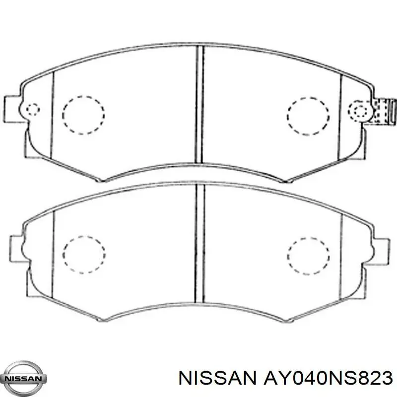 AY040NS823 Nissan pastillas de freno delanteras