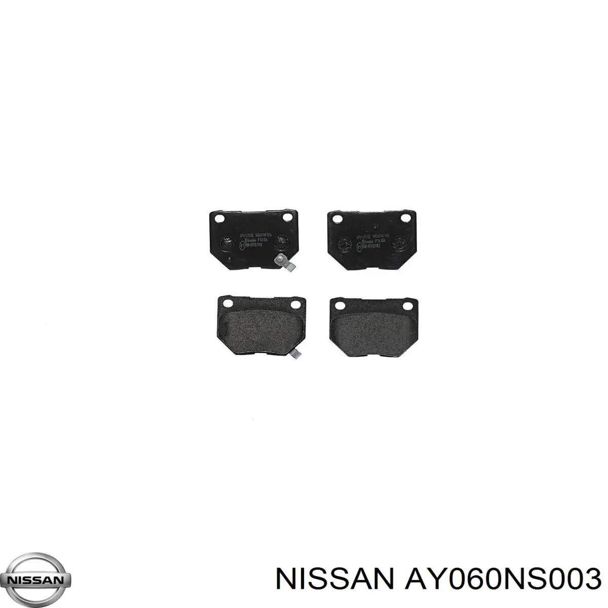 AY060NS003 Nissan pastillas de freno traseras