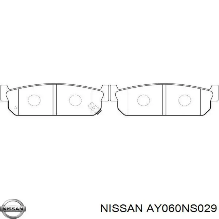 AY060NS029 Nissan pastillas de freno traseras