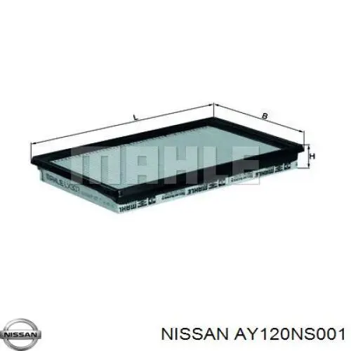 AY120NS001 Nissan filtro de aire
