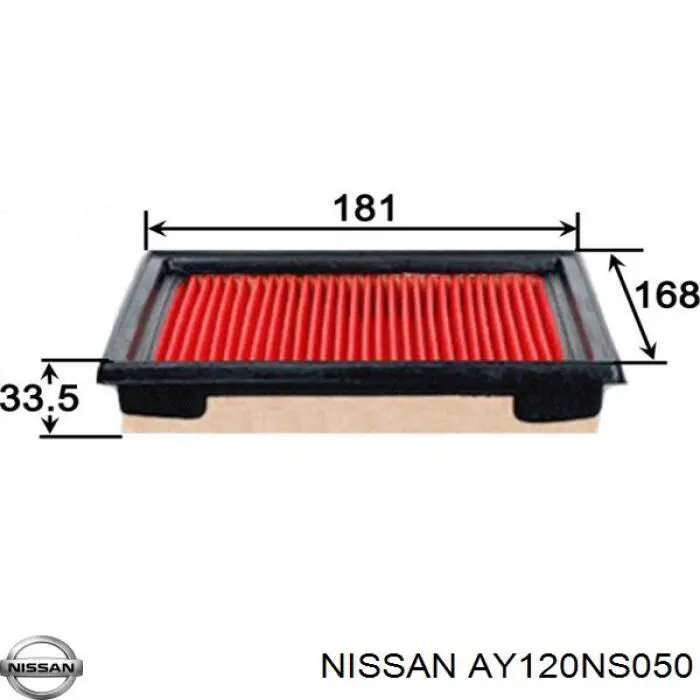AY120NS050 Nissan filtro de aire