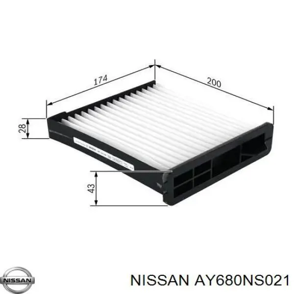 AY680NS021 Nissan/Infiniti Filtro antipolen