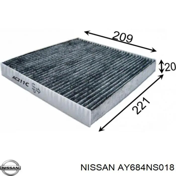 Filtro de cabina Nissan/Infiniti AY684NS018 precio, desde 7,21 EUR