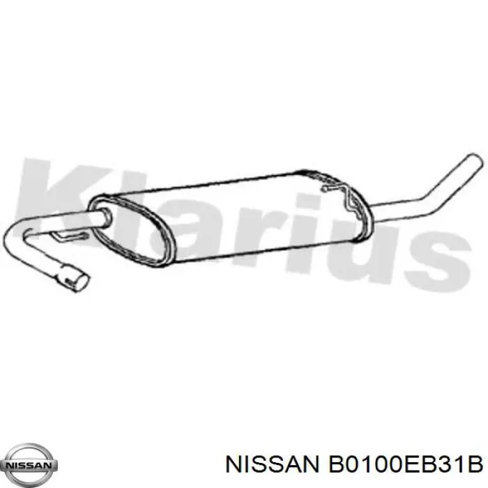 Silenciador trasero Nissan/Infiniti B0100EB31B precio, desde 102,83 EUR