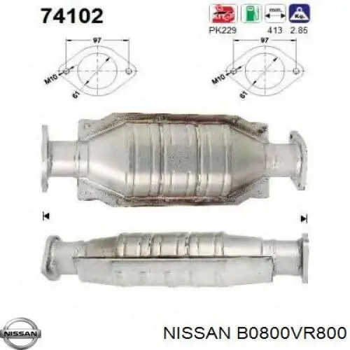 Catalizador Nissan/Infiniti B0800VR800 precio, desde 713,71 EUR