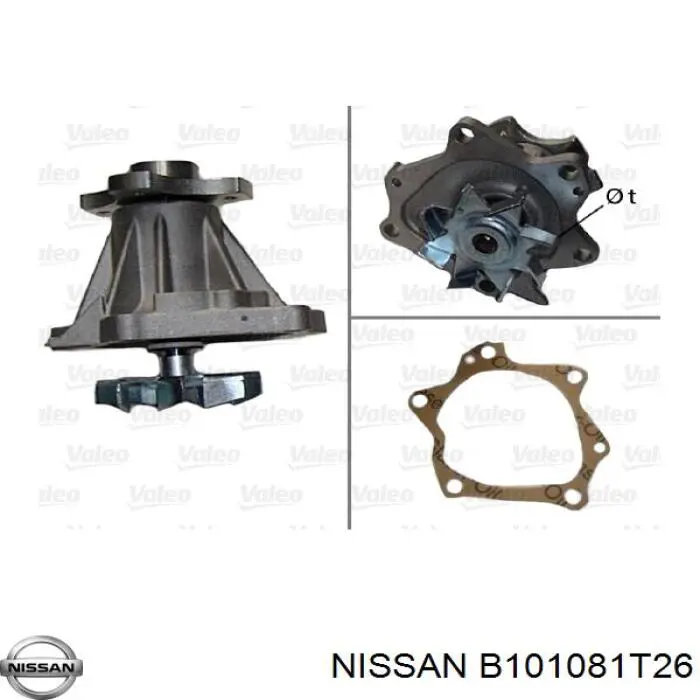 B101081T26 Nissan bomba de agua