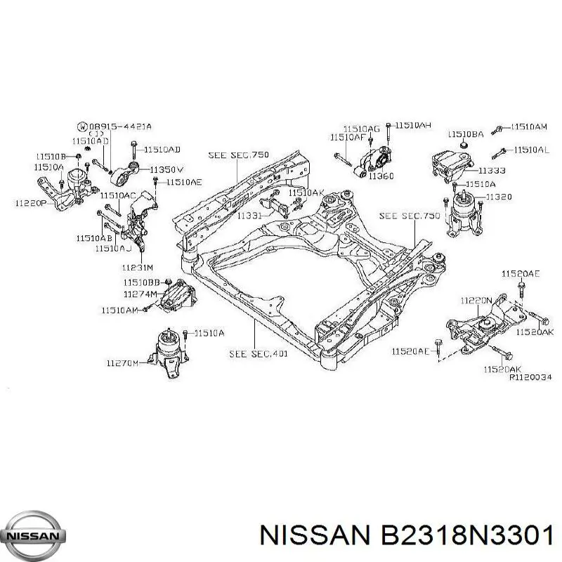  Nissan/Infiniti B2318N3301 precio, desde 136,22 EUR