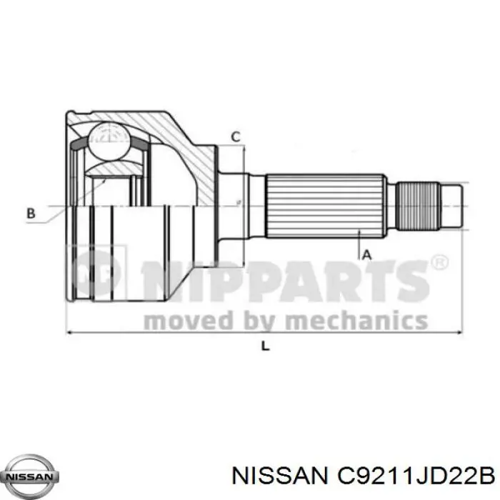 Junta homocinética exterior delantera Nissan/Infiniti C9211JD22B precio, desde 33,73 EUR