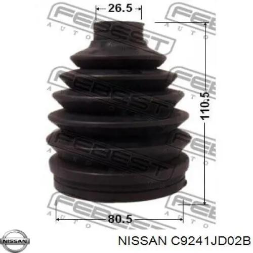 Fuelle, palier delantero exterior Nissan/Infiniti C9241JD02B precio, desde 8,55 EUR