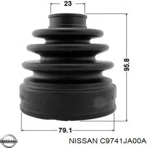 C9741JA00A NISSAN/INFINITI Fuelle de transmisión delantero interior