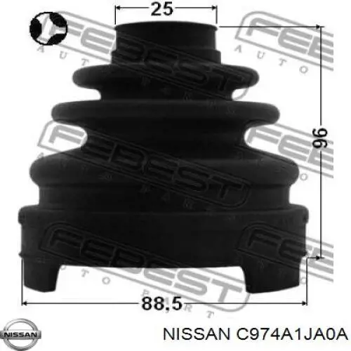 C974A1JA0A Nissan fuelle, árbol de transmisión delantero interior