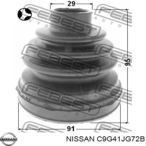 Fuelle, junta homocinética interna izquierda del semieje delantero Nissan/Infiniti C9G41JG72B precio, desde 8,61 EUR