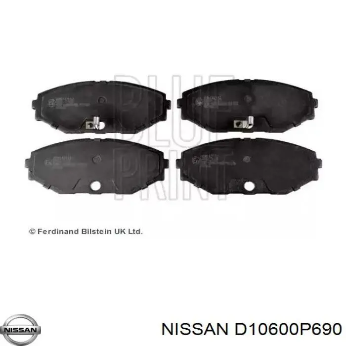 D10600P690 Nissan pastillas de freno delanteras