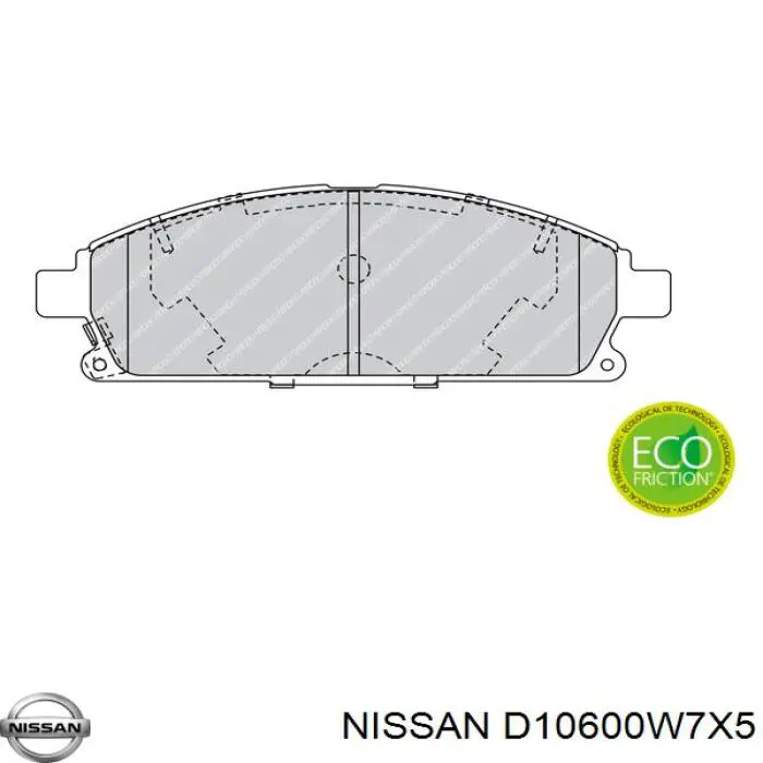 Comprar D10600W7X5 Nissan/Infiniti Pastillas delanteras de freno