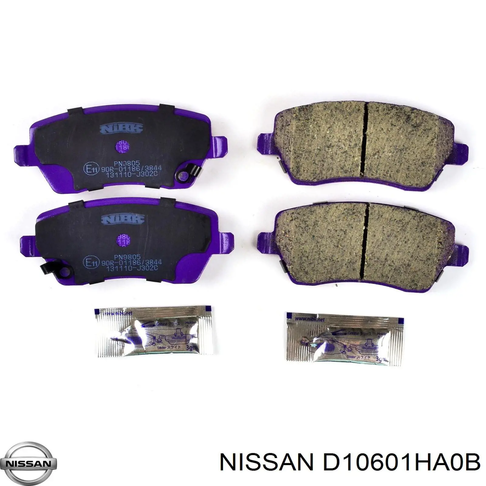 D10601HA0B Nissan pastillas de freno delanteras