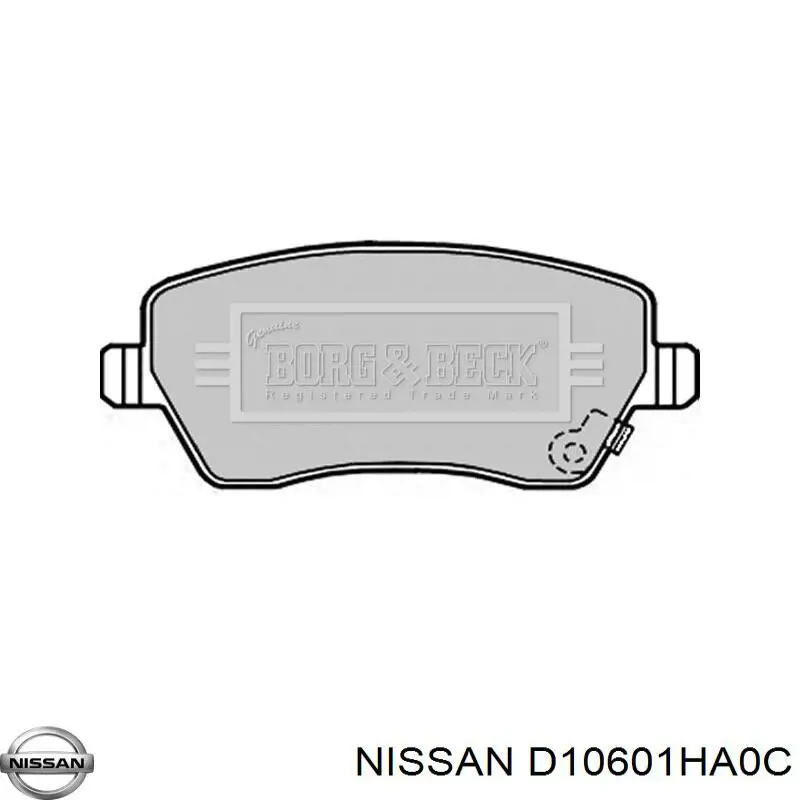 Pastillas freno delanteras Nissan/Infiniti D10601HA0C precio, desde 22,40 EUR