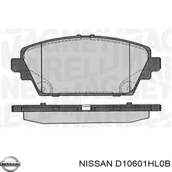D10601HL0B Nissan pastillas de freno delanteras