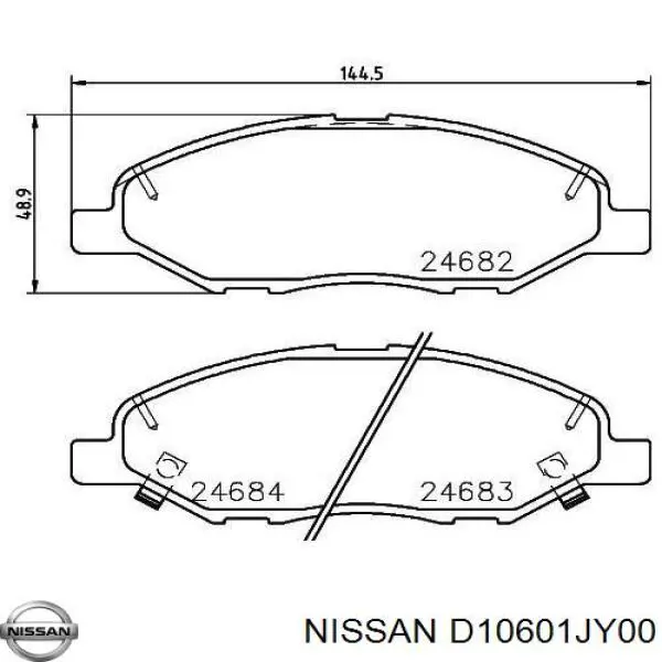 D10601JY00 Nissan pastillas de freno delanteras