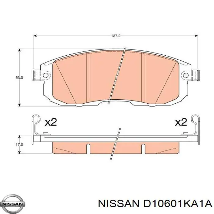 Pastillas de freno delanteras Nissan Tiida C11X