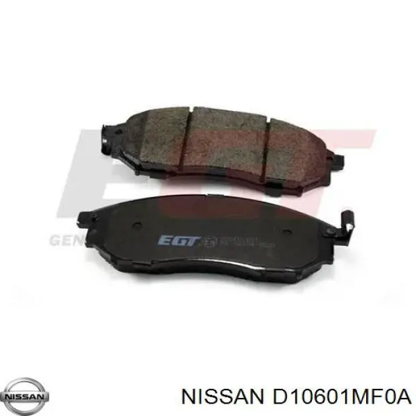 D10601MF0A Nissan pastillas de freno delanteras