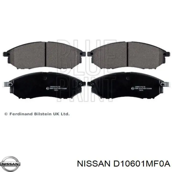 Pastillas de freno delanteras Nissan Navara D40M